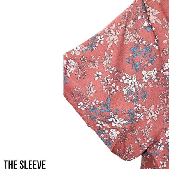 TORRID NEW Plus Size Challis Sweetheart Neck Short Sleeve Peplum Top 3X - Picture 6 of 16